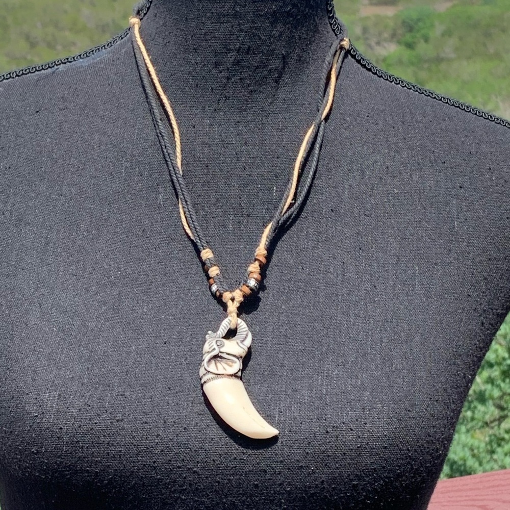 Elephant Carved Pendant